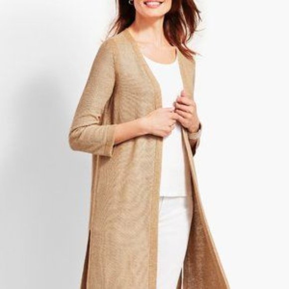 Talbots Gold Cardigan Sweater - Picture 2 of 10